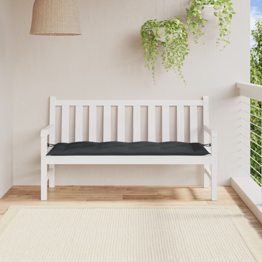 vidaXL Pernă bancă de grădină, melanj antracit, 150x50x7 cm, textil vidaXL Pernă bancă de grădină, melanj antracit, 150x50x7 cm, textil