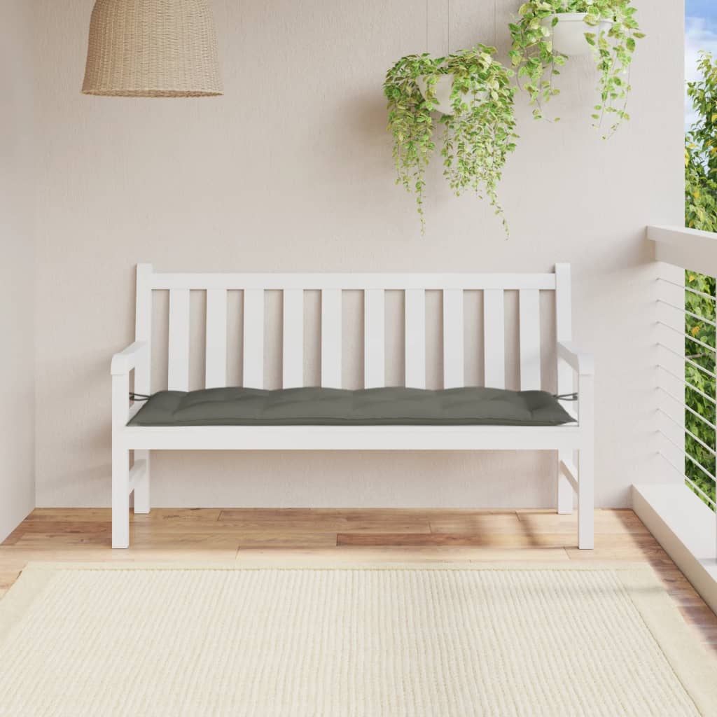 vidaXL Pernă bancă de grădină, melanj gri închis, 150x50x7 cm, textil vidaXL Pernă bancă de grădină, melanj gri închis, 150x50x7 cm, textil