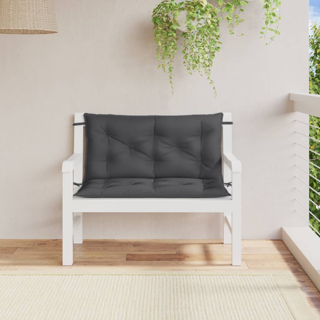 vidaXL Pernă bancă de grădină 2 buc melanj antracit 100x50x7 cm textil vidaXL Pernă bancă de grădină 2 buc melanj antracit 100x50x7 cm textil