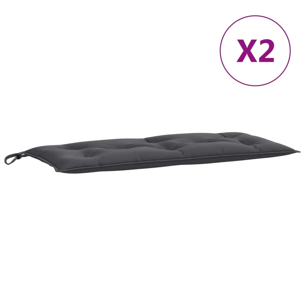 vidaXL Pernă bancă de grădină 2 buc melanj antracit 100x50x7 cm textil vidaXL Pernă bancă de grădină 2 buc melanj antracit 100x50x7 cm textil