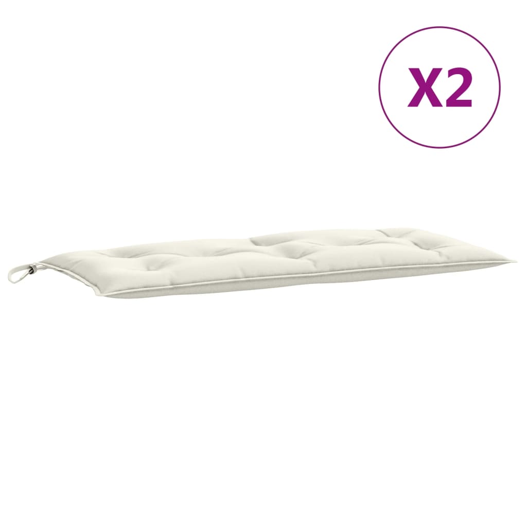vidaXL Pernă bancă de grădină, 2db, melanj crem, 100x50x7 cm, textil vidaXL Pernă bancă de grădină, 2db, melanj crem, 100x50x7 cm, textil