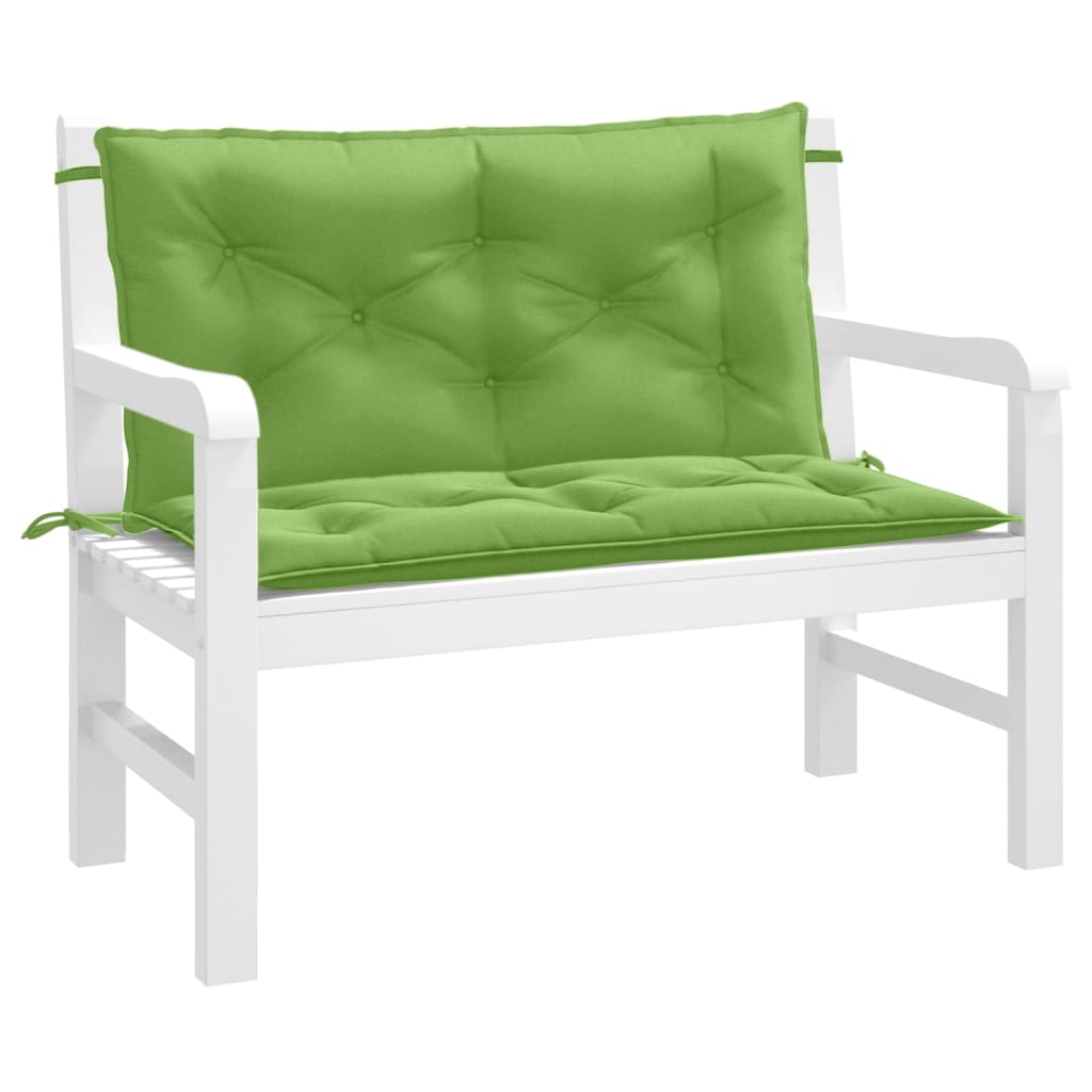 vidaXL Pernă bancă de grădină, 2 buc. melanj verde, 100x50x7 cm textil vidaXL Pernă bancă de grădină, 2 buc. melanj verde, 100x50x7 cm textil