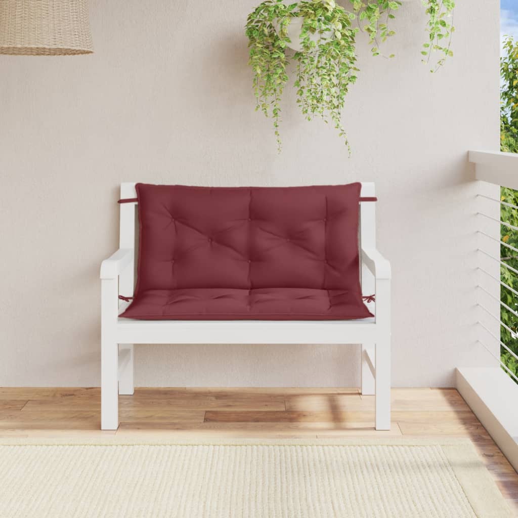 vidaXL Pernă bancă de grădină 2 buc melanj roșu vin 100x50x7 cm textil vidaXL Pernă bancă de grădină 2 buc melanj roșu vin 100x50x7 cm textil