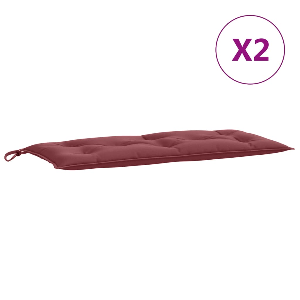 vidaXL Pernă bancă de grădină 2 buc melanj roșu vin 100x50x7 cm textil vidaXL Pernă bancă de grădină 2 buc melanj roșu vin 100x50x7 cm textil
