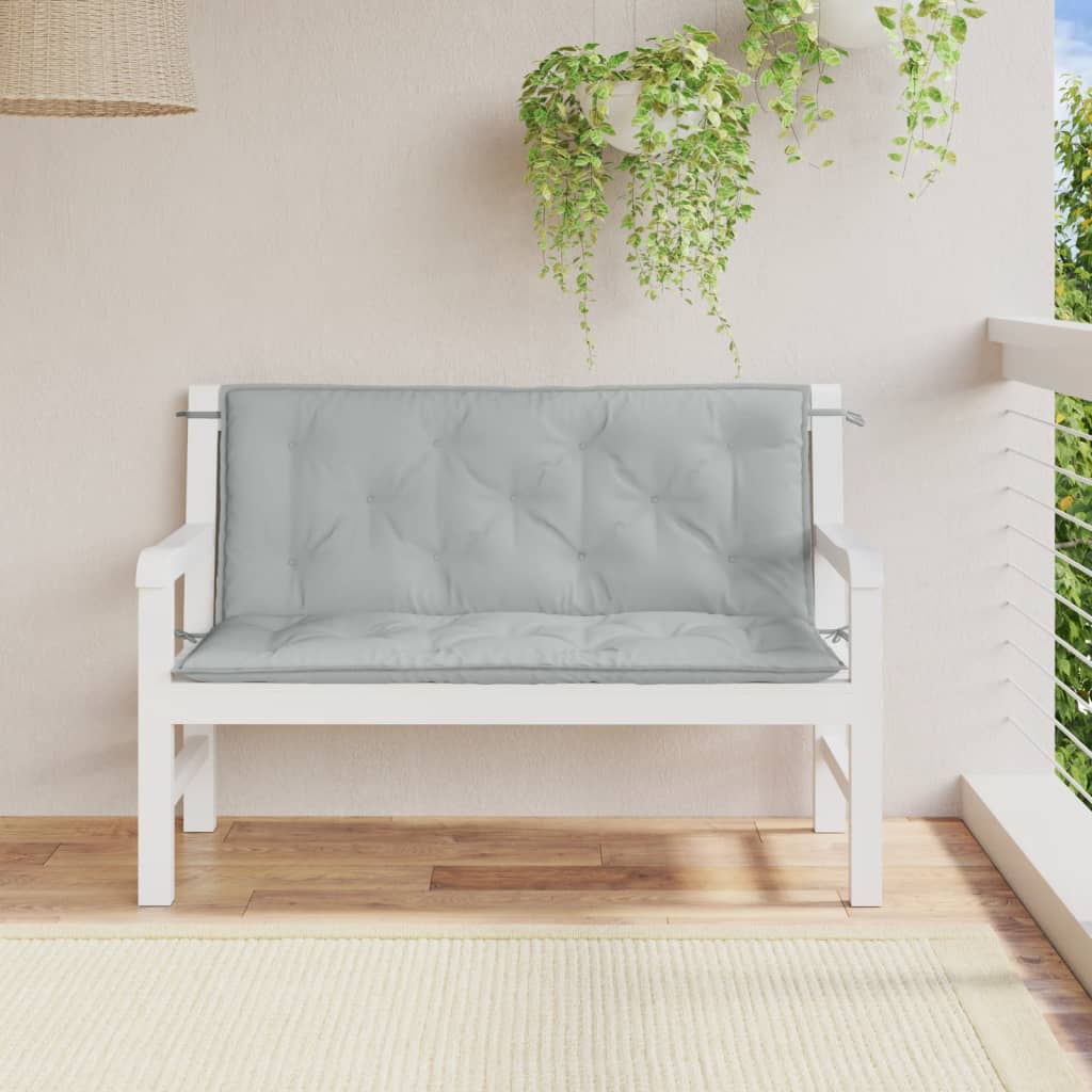 vidaXL Pernă bancă de grădină 2db melanj gri deschis 120x50x7cm textil
