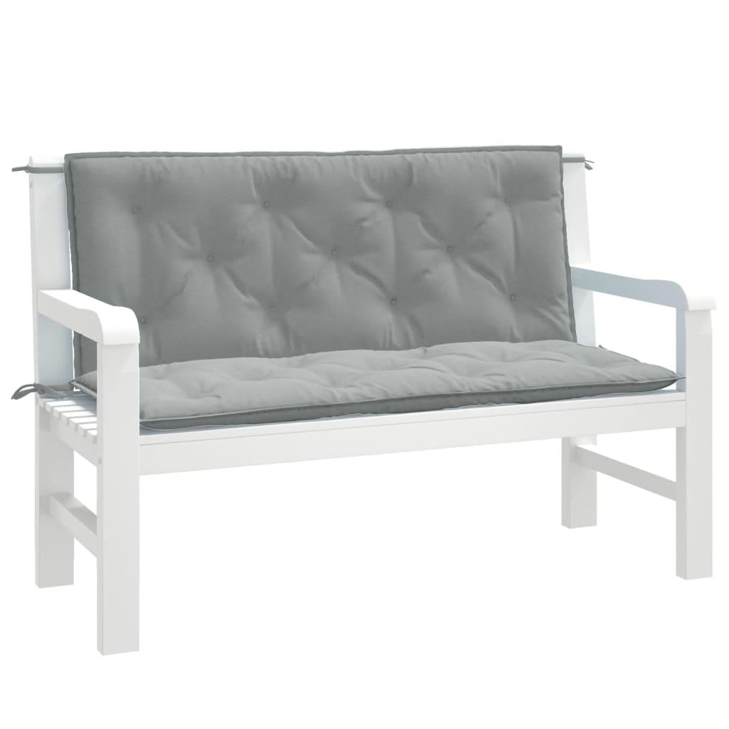 vidaXL Pernă bancă de grădină 2db melanj gri deschis 120x50x7cm textil