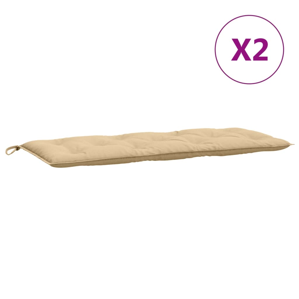 vidaXL Pernă bancă de grădină, 2 buc., melanj bej, 120x50x7 cm, textil vidaXL Pernă bancă de grădină, 2 buc., melanj bej, 120x50x7 cm, textil