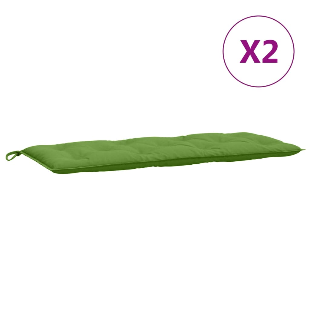 vidaXL Pernă bancă de grădină, 2 buc. melanj verde, 120x50x7 cm textil