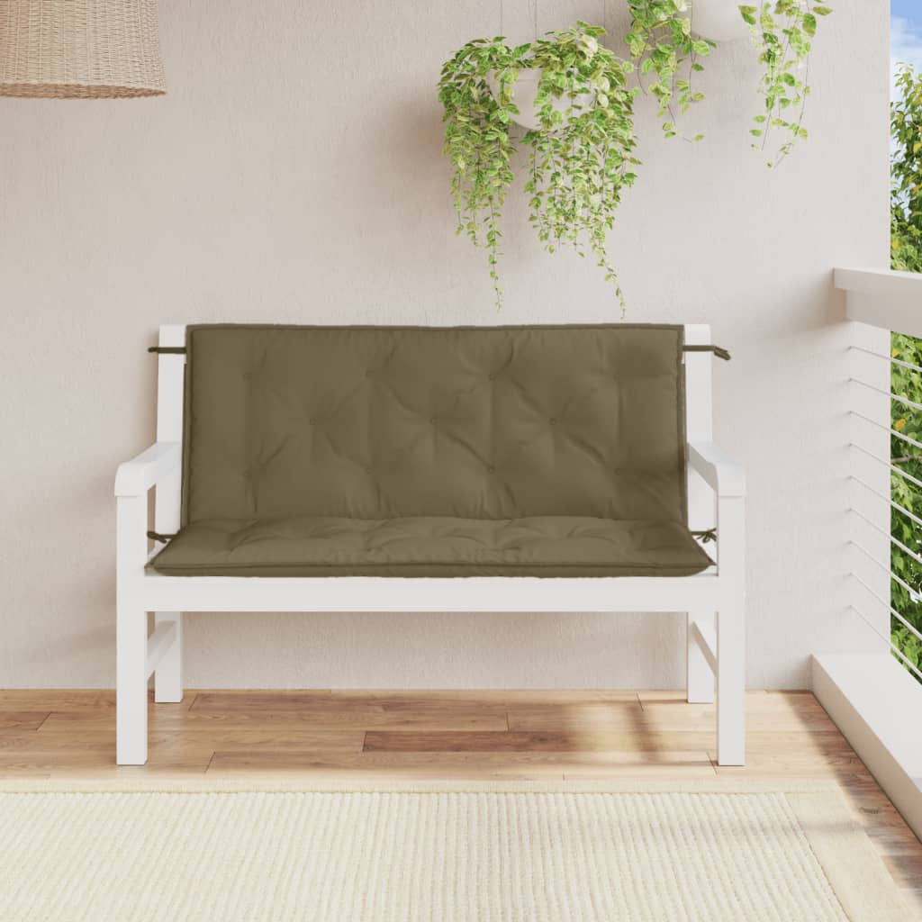 vidaXL Pernă bancă de grădină 2 buc melanj gri taupe 120x50x7cm textil