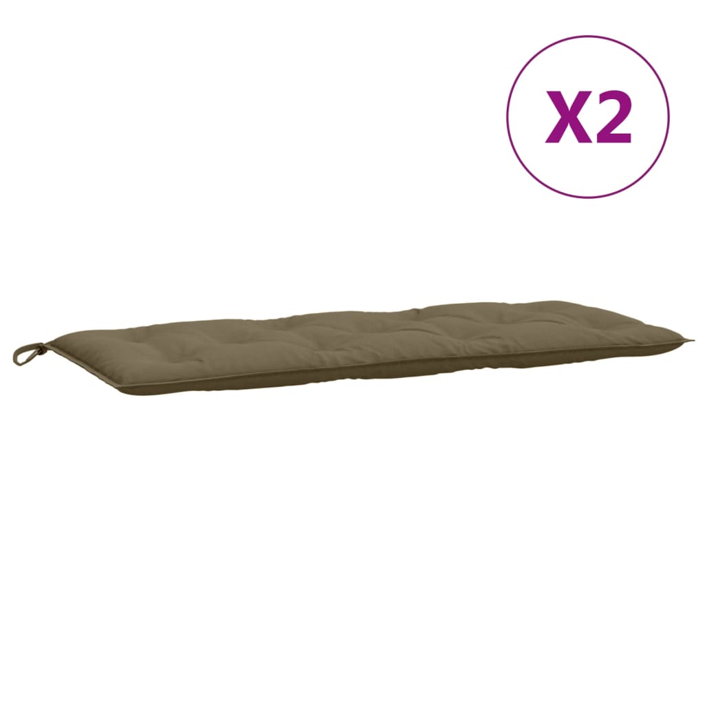 vidaXL Pernă bancă de grădină 2 buc melanj gri taupe 120x50x7cm textil