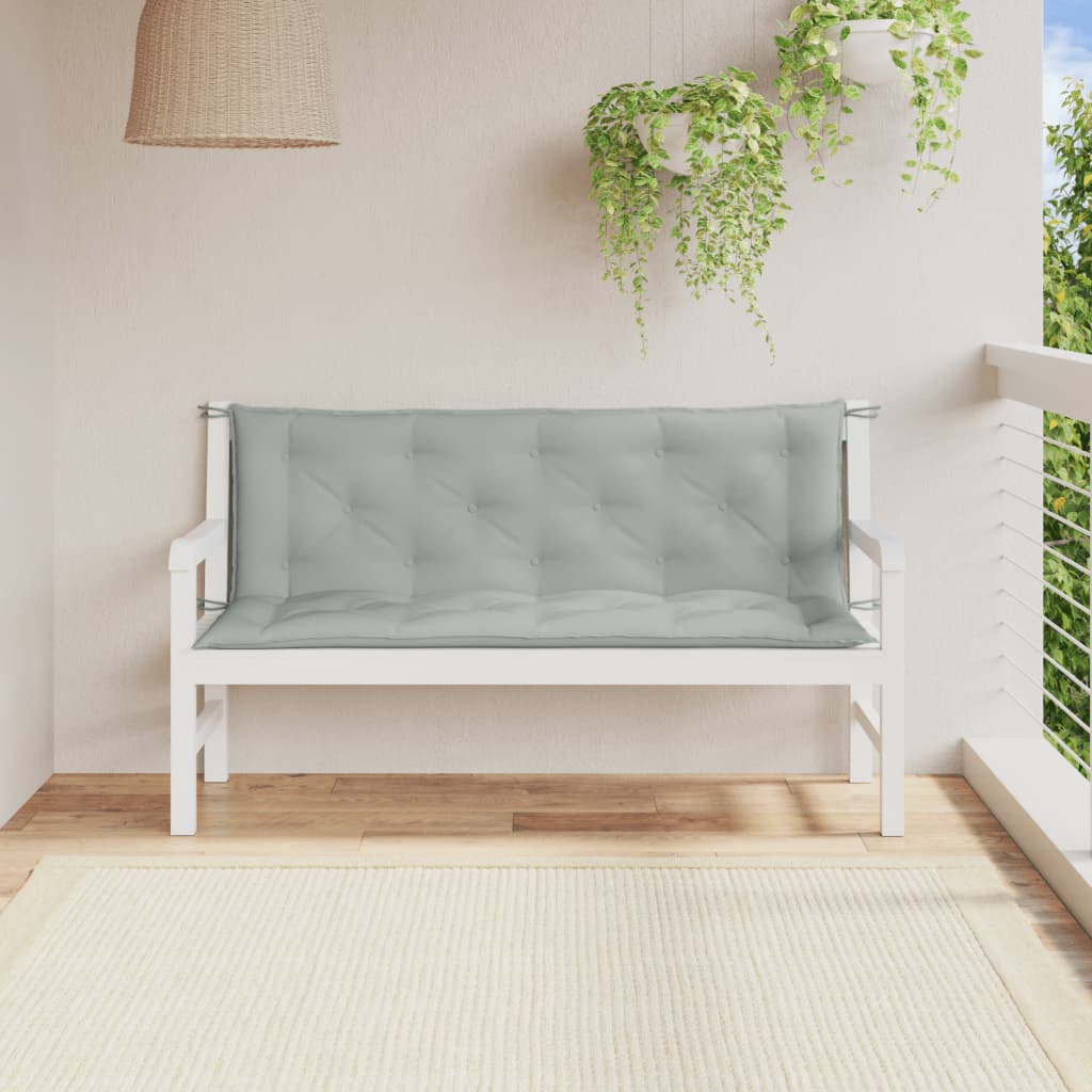 vidaXL Pernă bancă de grădină 2db melanj gri deschis 150x50x7cm textil vidaXL Pernă bancă de grădină 2db melanj gri deschis 150x50x7cm textil