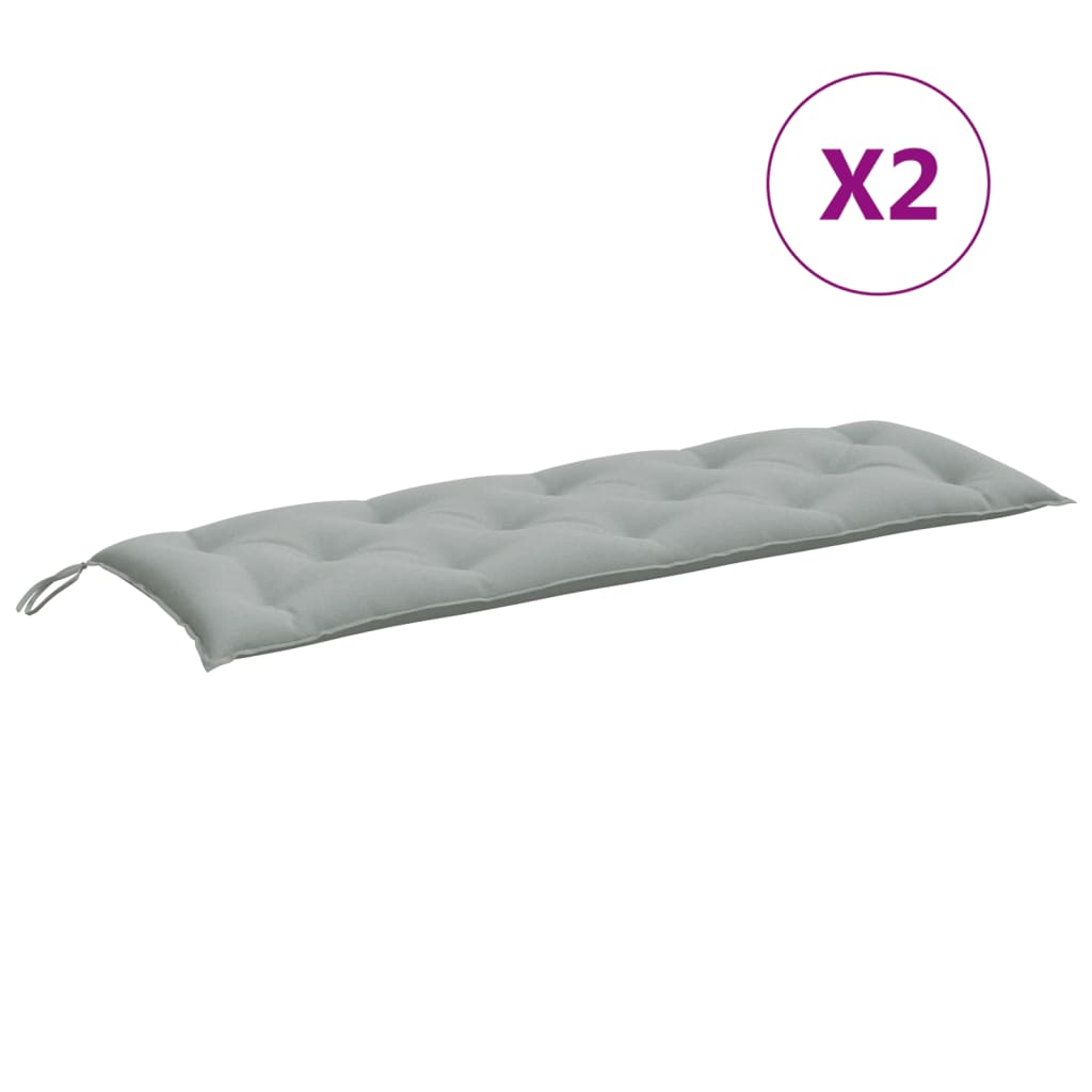 vidaXL Pernă bancă de grădină 2db melanj gri deschis 150x50x7cm textil vidaXL Pernă bancă de grădină 2db melanj gri deschis 150x50x7cm textil