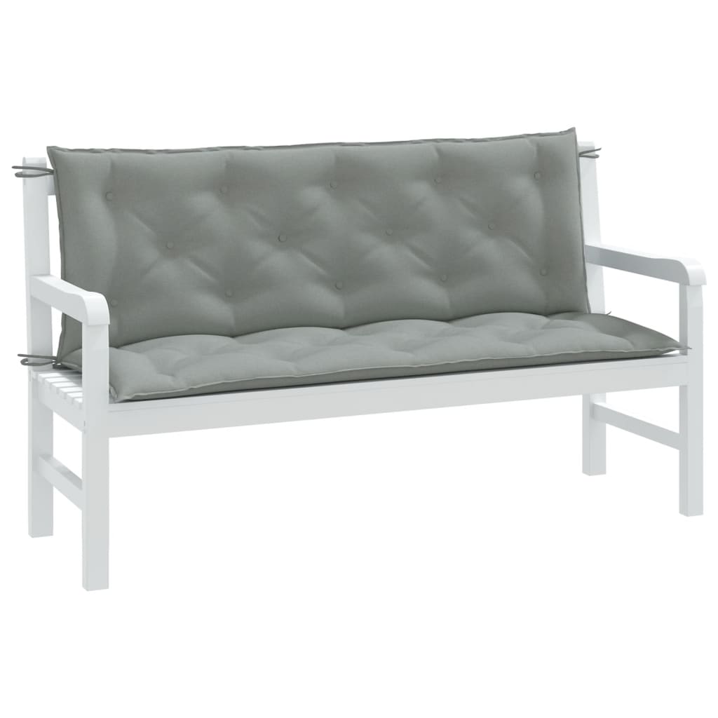 vidaXL Pernă bancă de grădină 2db melanj gri deschis 150x50x7cm textil vidaXL Pernă bancă de grădină 2db melanj gri deschis 150x50x7cm textil