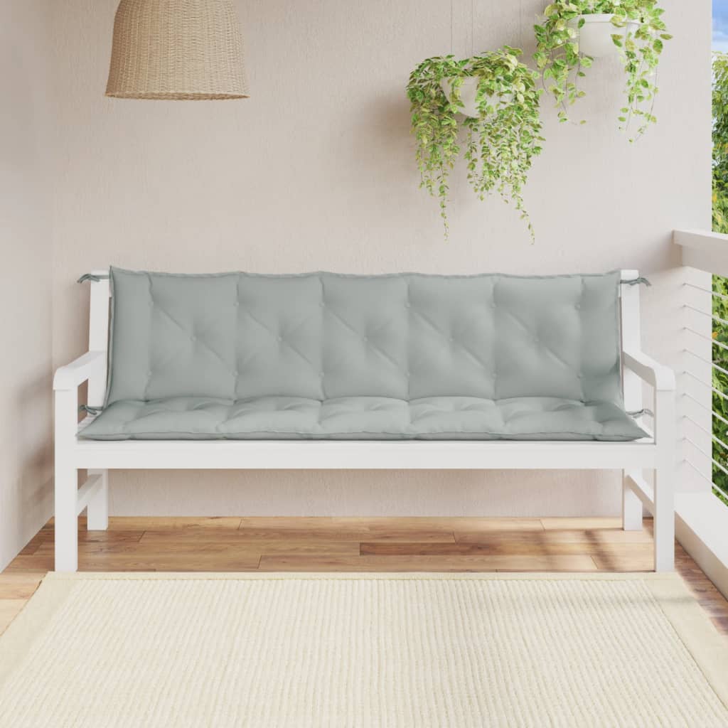 vidaXL Pernă bancă de grădină 2db melanj gri deschis 180x50x7cm textil vidaXL Pernă bancă de grădină 2db melanj gri deschis 180x50x7cm textil