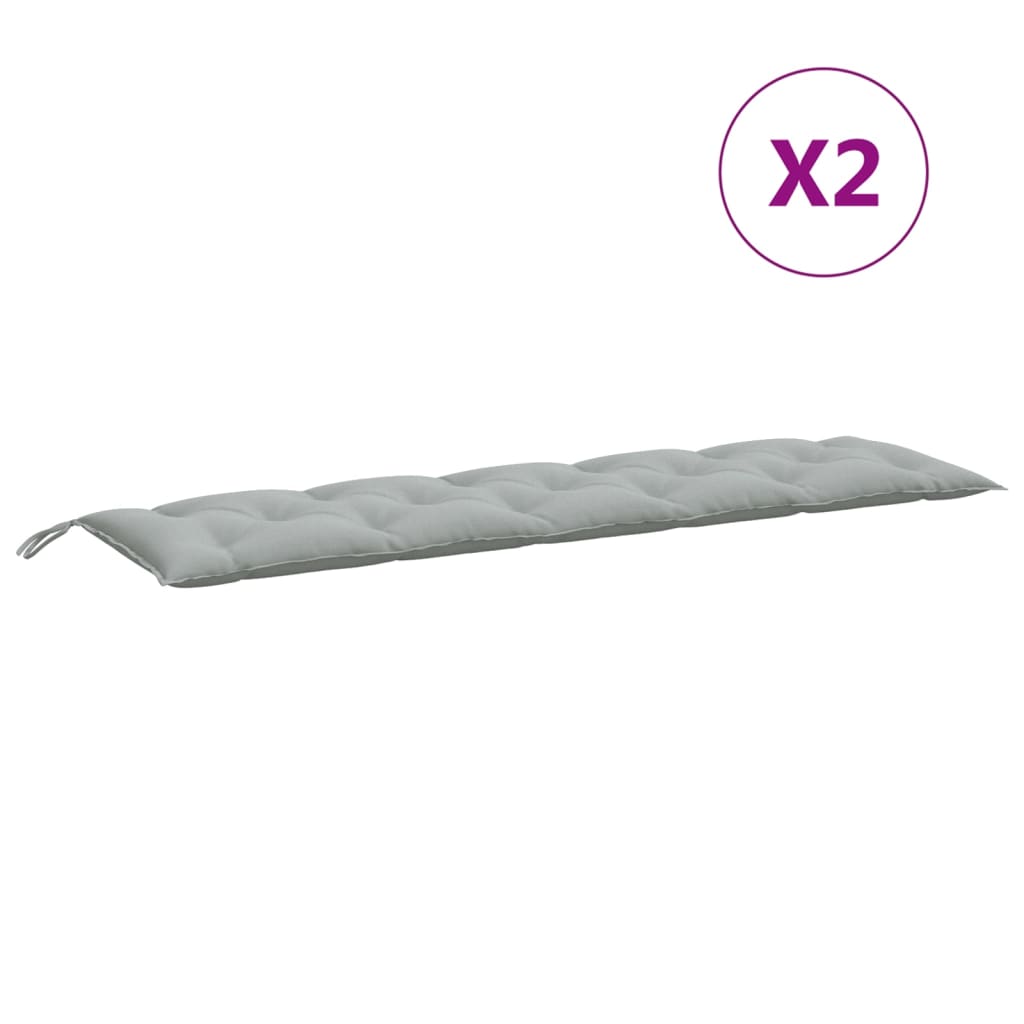 vidaXL Pernă bancă de grădină 2db melanj gri deschis 180x50x7cm textil vidaXL Pernă bancă de grădină 2db melanj gri deschis 180x50x7cm textil