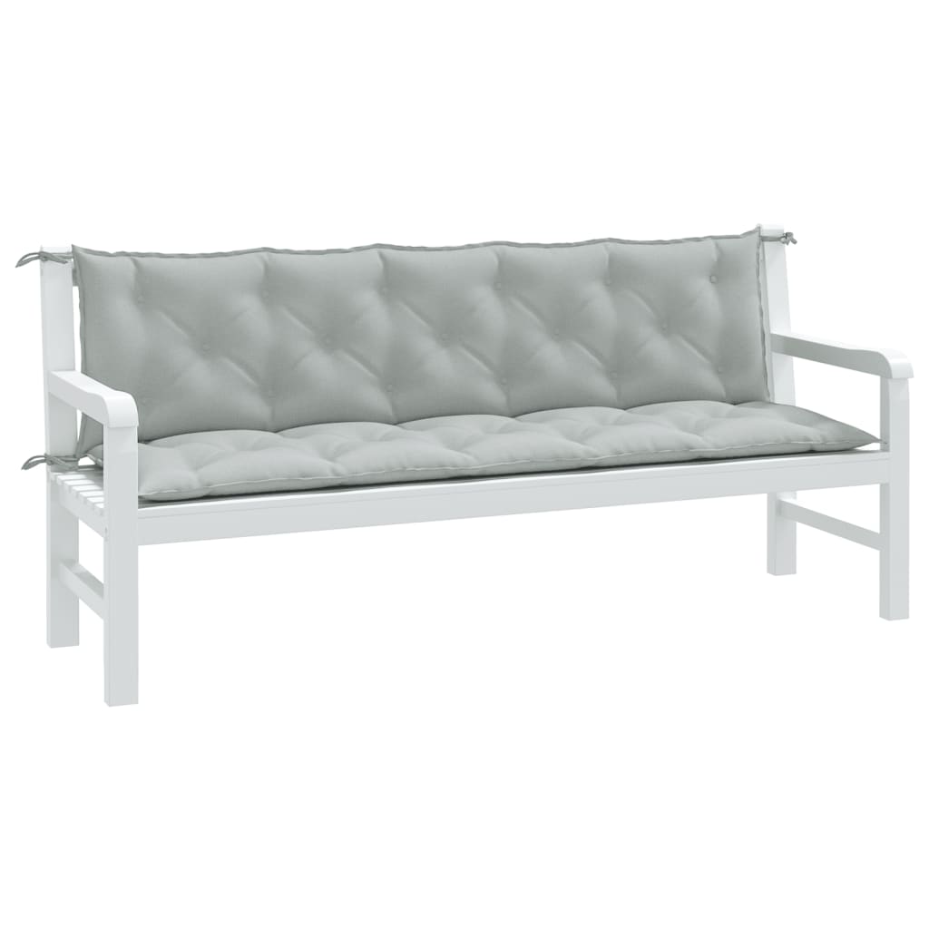 vidaXL Pernă bancă de grădină 2db melanj gri deschis 180x50x7cm textil vidaXL Pernă bancă de grădină 2db melanj gri deschis 180x50x7cm textil