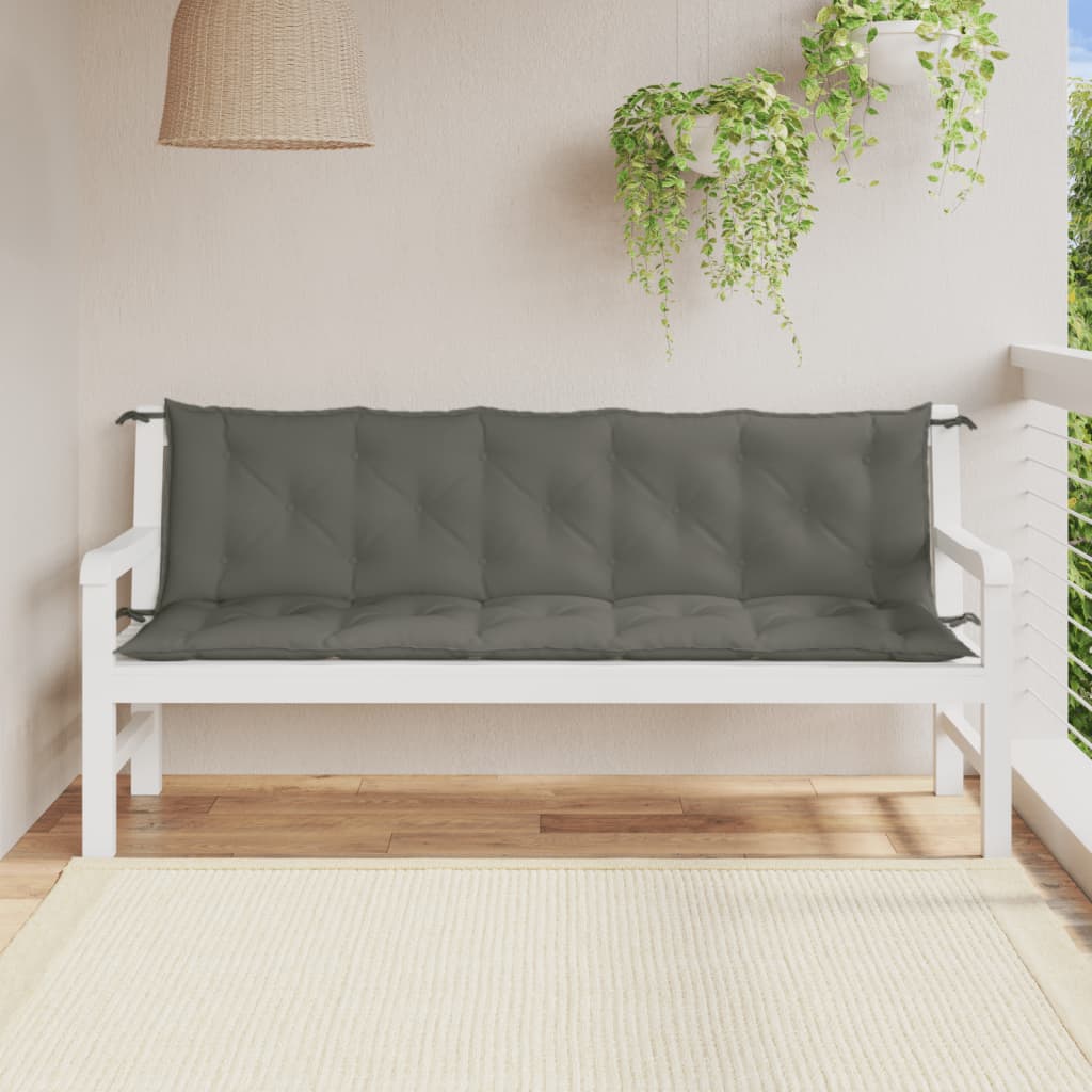 vidaXL Pernă bancă de grădină 2buc melanj gri închis 180x50x7cm textil vidaXL Pernă bancă de grădină 2buc melanj gri închis 180x50x7cm textil