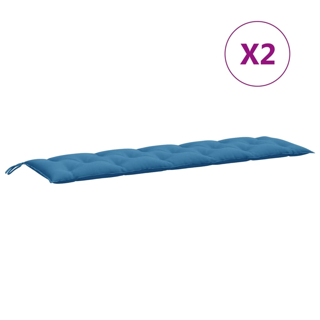 vidaXL Pernă bancă de grădină 2 buc melanj albastru 180x50x7 cm textil vidaXL Pernă bancă de grădină 2 buc melanj albastru 180x50x7 cm textil