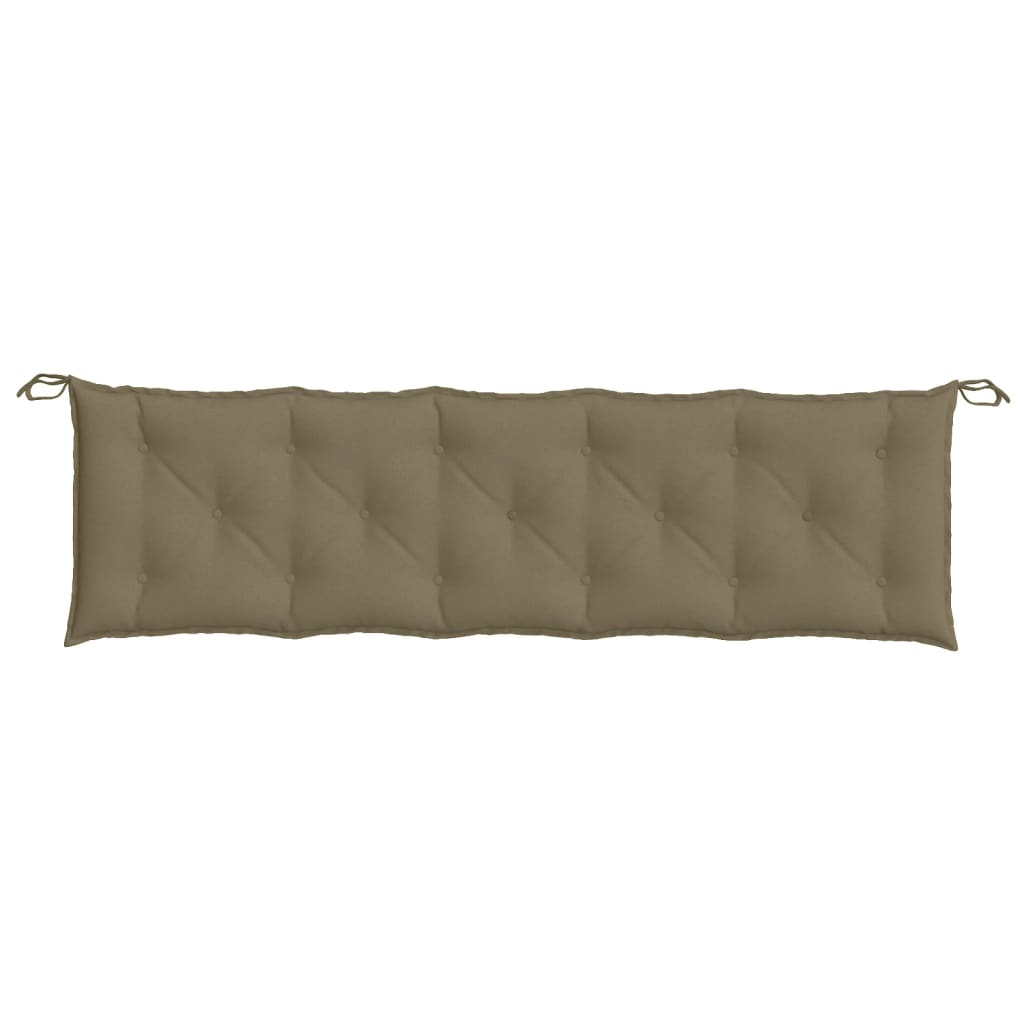 vidaXL Pernă bancă de grădină, 2 buc. melanj taupe, 180x50x7 cm textil