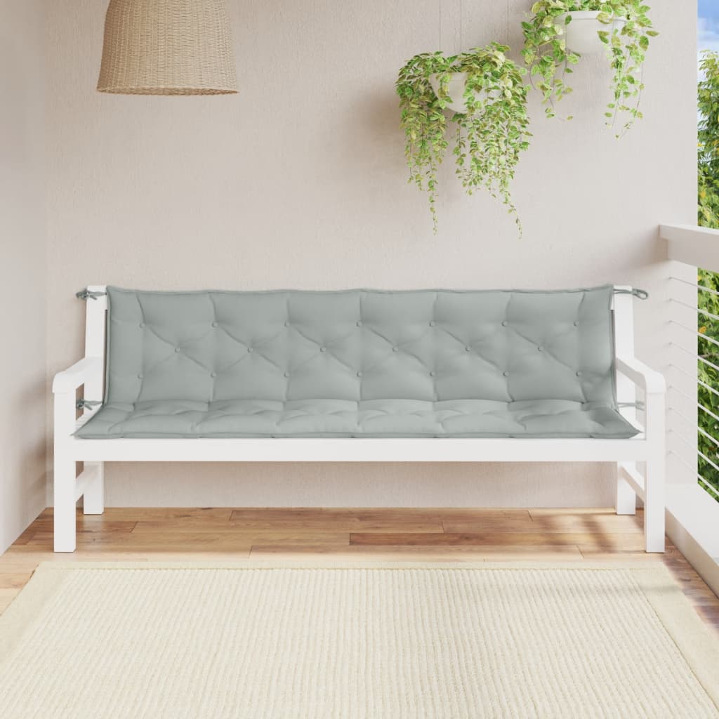 vidaXL Pernă bancă de grădină 2db melanj gri deschis 200x50x7cm textil vidaXL Pernă bancă de grădină 2db melanj gri deschis 200x50x7cm textil