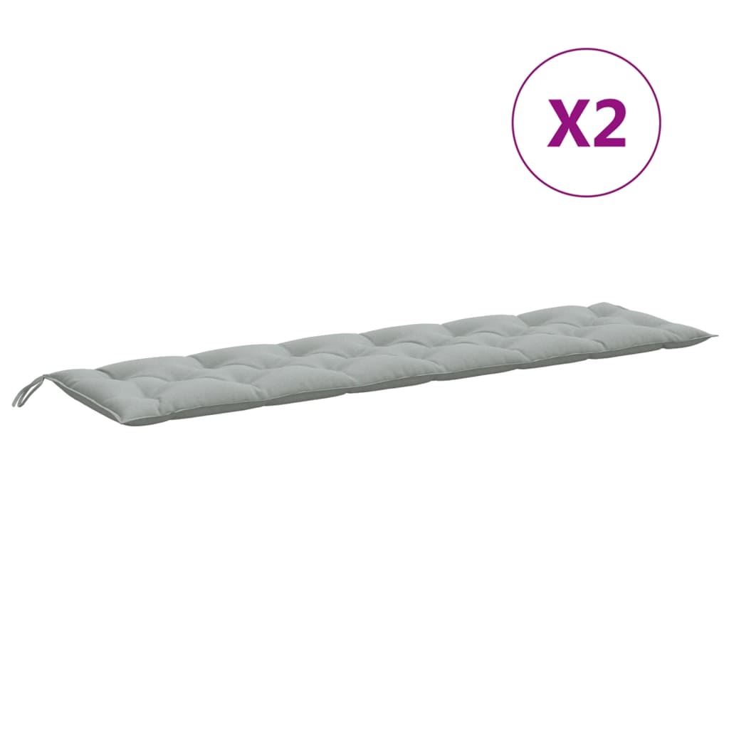 vidaXL Pernă bancă de grădină 2db melanj gri deschis 200x50x7cm textil vidaXL Pernă bancă de grădină 2db melanj gri deschis 200x50x7cm textil