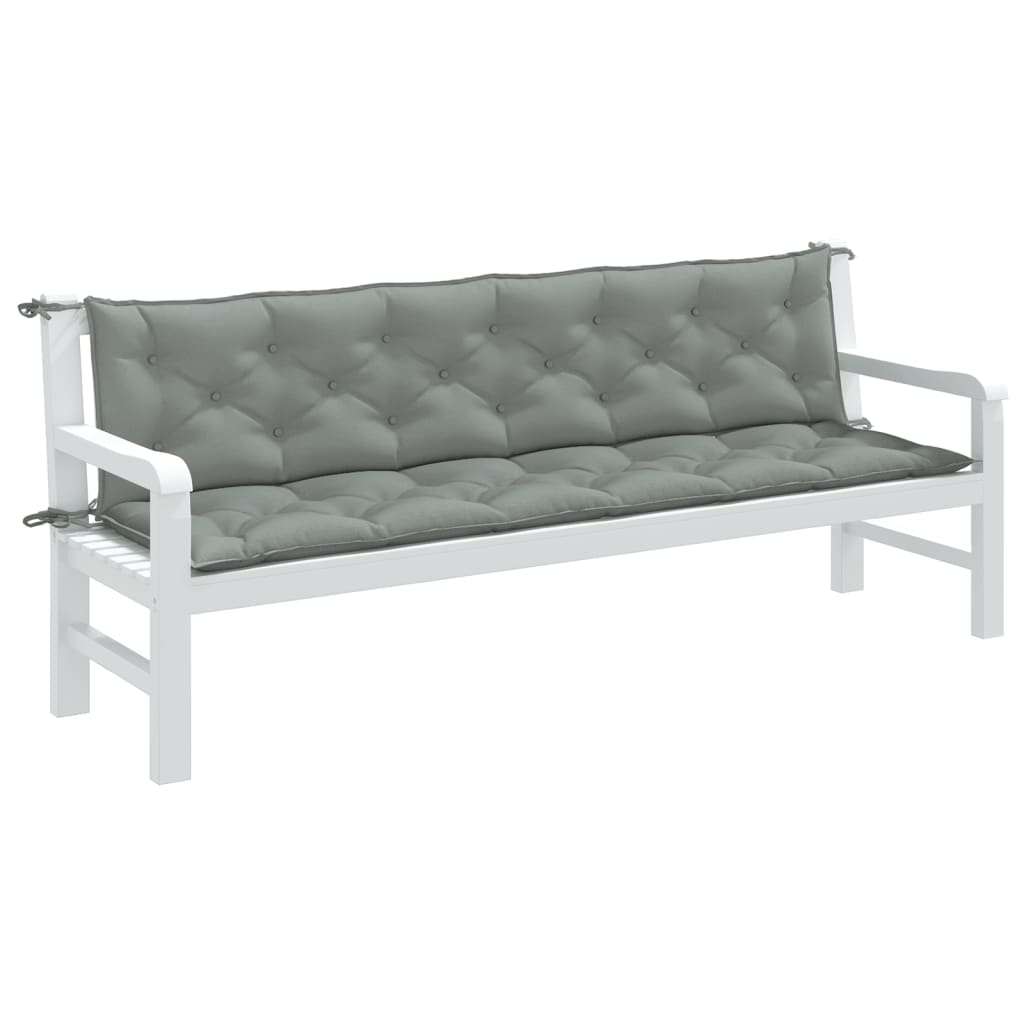 vidaXL Pernă bancă de grădină 2db melanj gri deschis 200x50x7cm textil vidaXL Pernă bancă de grădină 2db melanj gri deschis 200x50x7cm textil