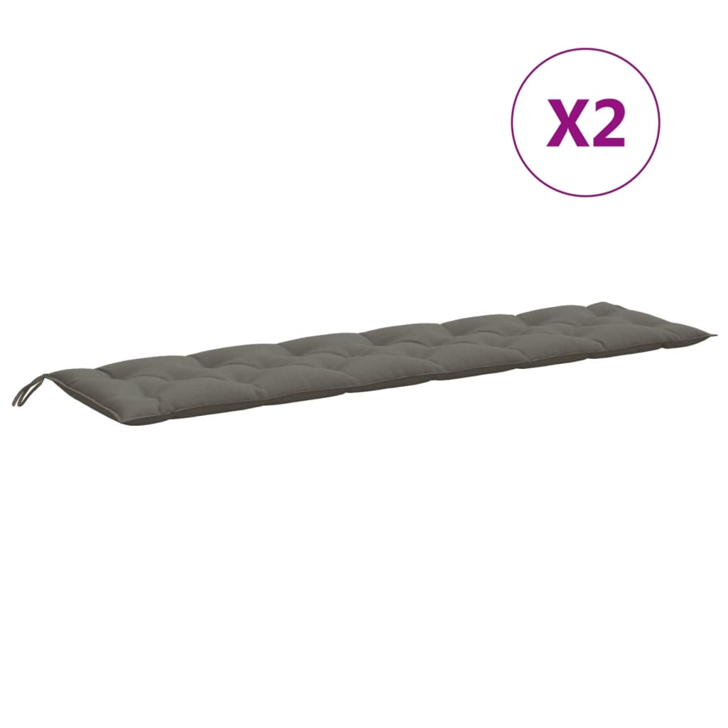 vidaXL Pernă bancă de grădină 2buc melanj gri închis 200x50x7cm textil vidaXL Pernă bancă de grădină 2buc melanj gri închis 200x50x7cm textil