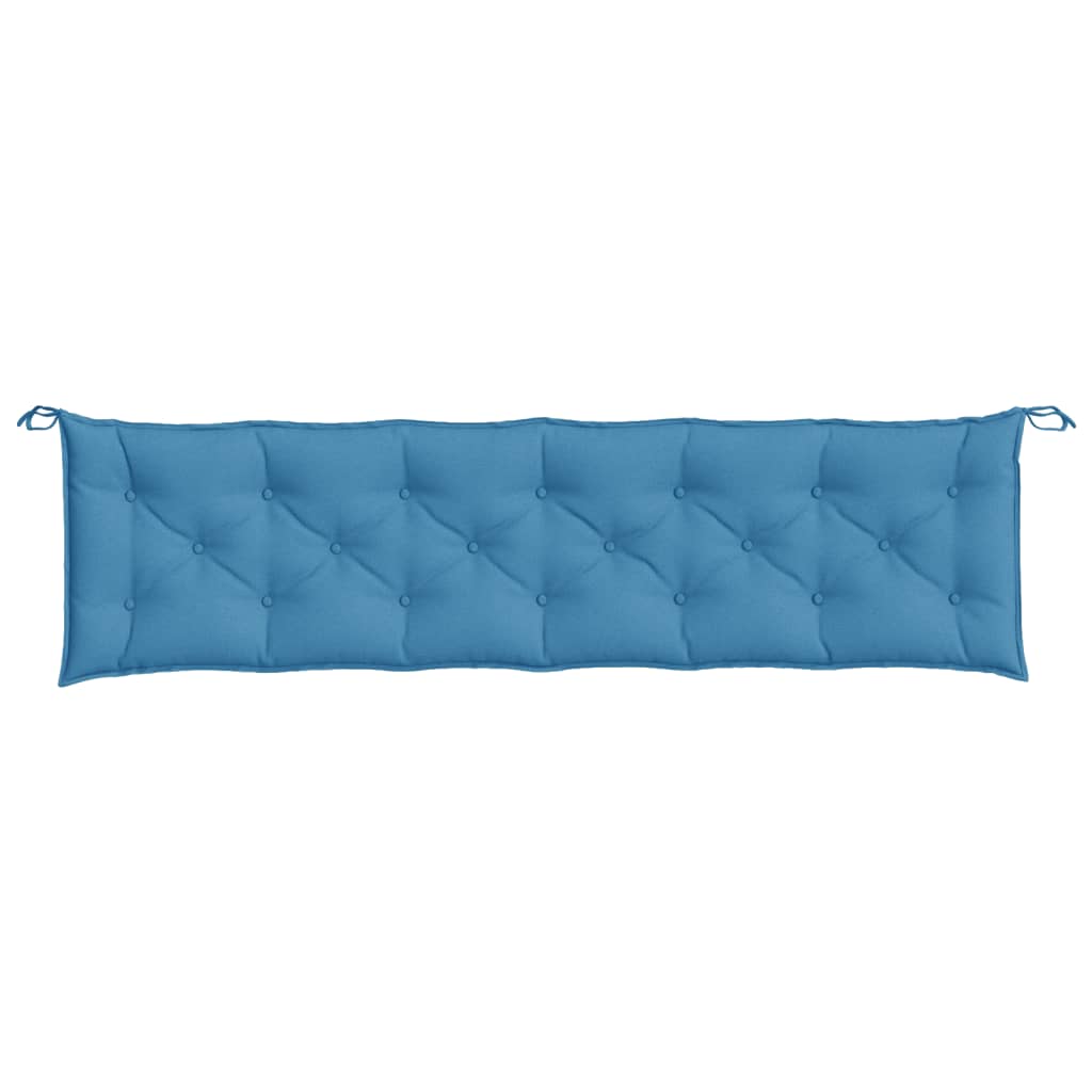 vidaXL Pernă bancă de grădină 2 buc melanj albastru 200x50x7 cm textil