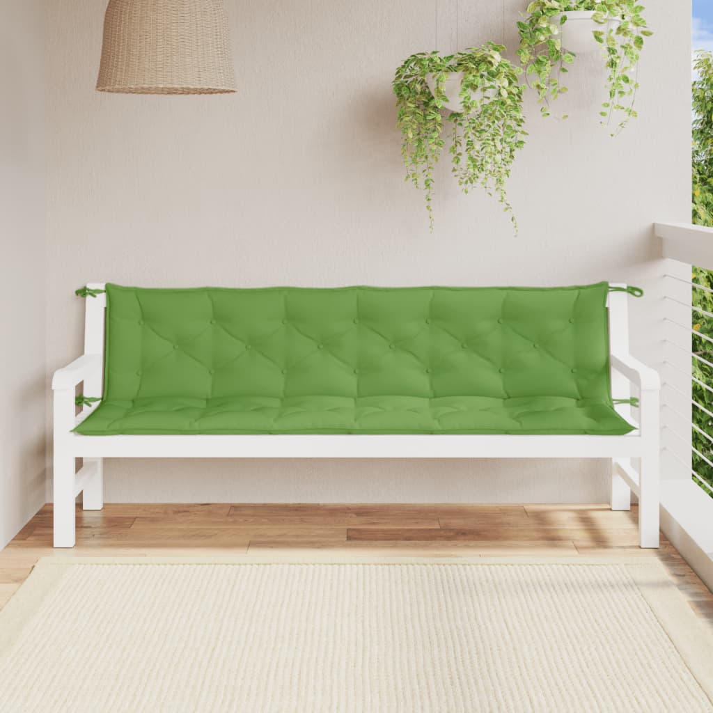 vidaXL Pernă bancă de grădină, 2 buc. melanj verde, 200x50x7 cm textil vidaXL Pernă bancă de grădină, 2 buc. melanj verde, 200x50x7 cm textil