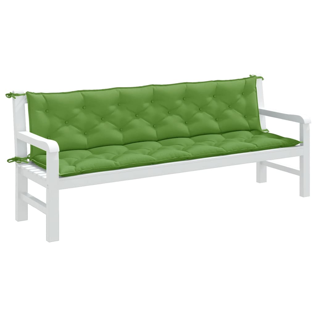 vidaXL Pernă bancă de grădină, 2 buc. melanj verde, 200x50x7 cm textil vidaXL Pernă bancă de grădină, 2 buc. melanj verde, 200x50x7 cm textil
