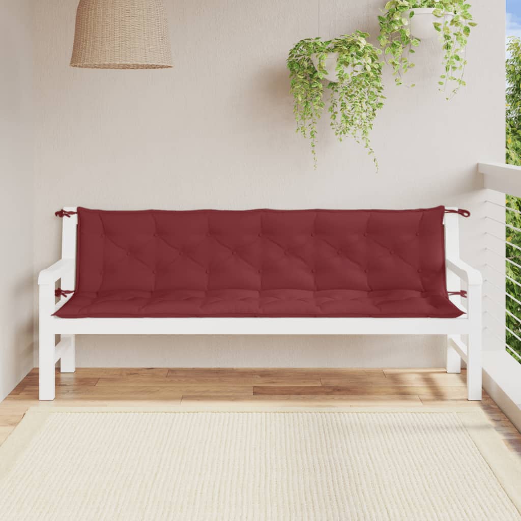 vidaXL Pernă bancă de grădină 2 buc melanj roșu vin 200x50x7 cm textil vidaXL Pernă bancă de grădină 2 buc melanj roșu vin 200x50x7 cm textil