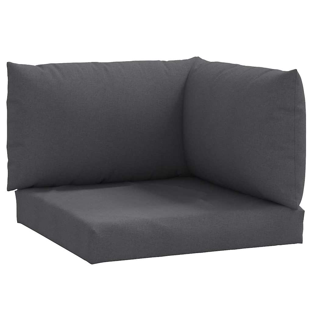 vidaXL Perne de paleți, 3 buc., melanj antracit, material textil