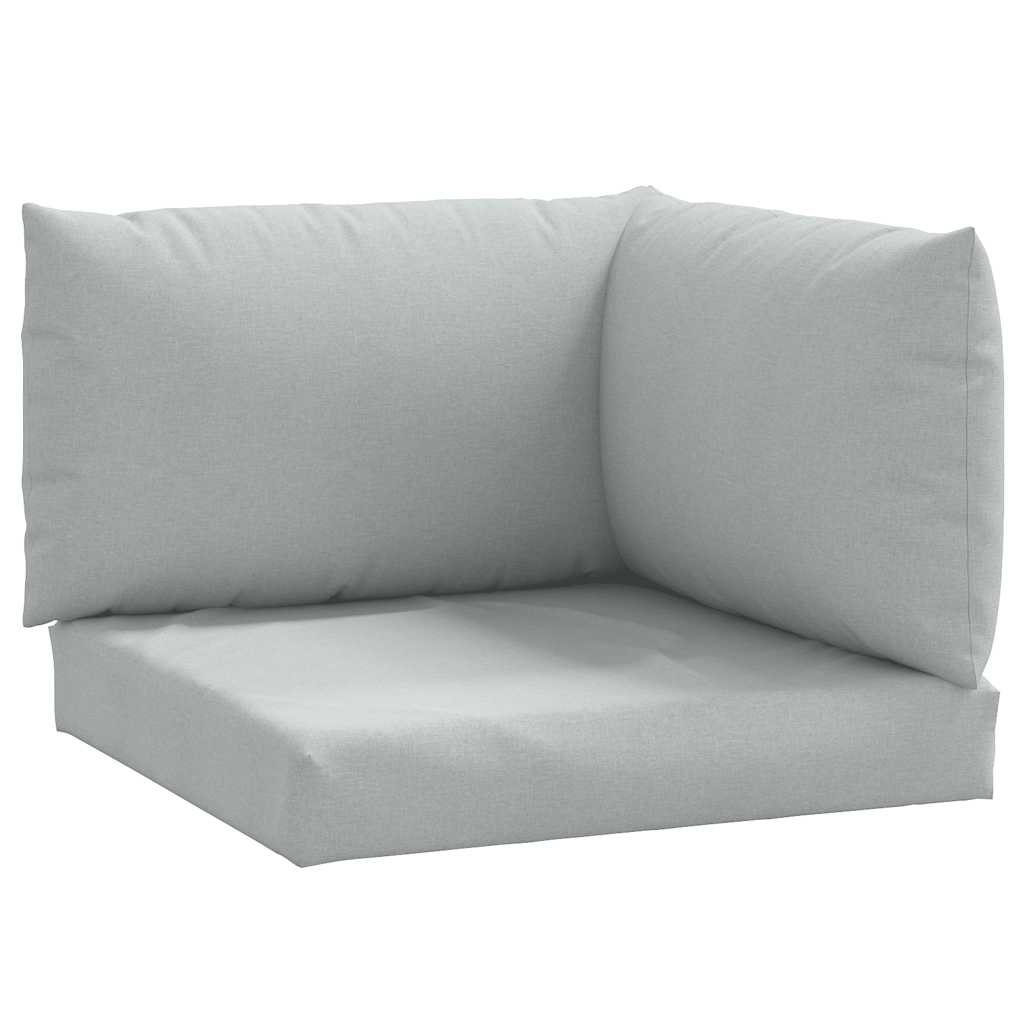 vidaXL Perne de paleți, 3 buc., melanj gri deschis, material textil