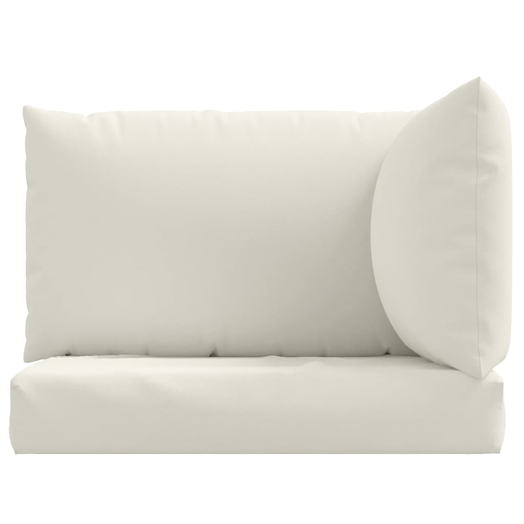 vidaXL Perne de paleți, 3 buc., melanj crem, material textil