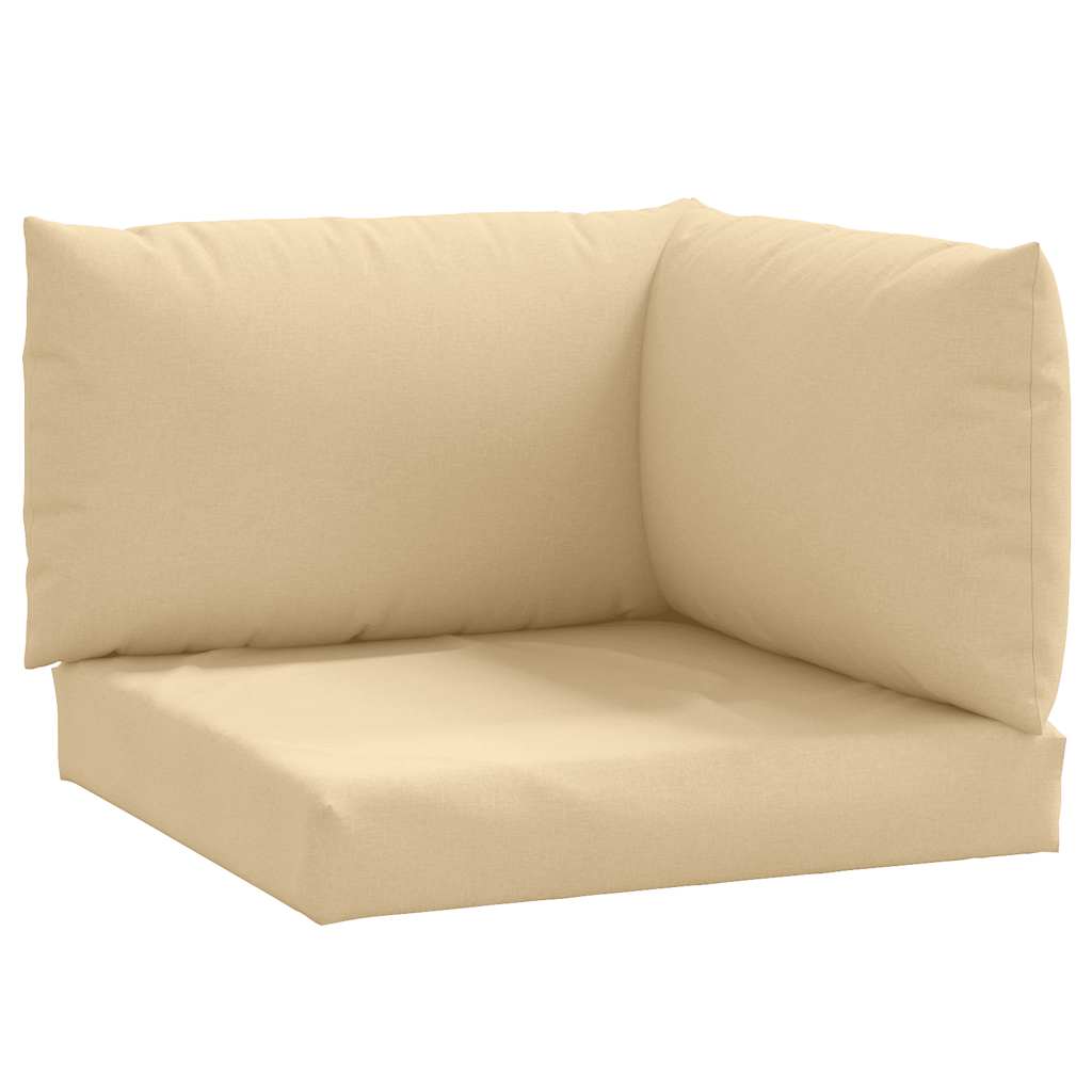 vidaXL Perne de paleți, 3 buc., melanj bej, material textil