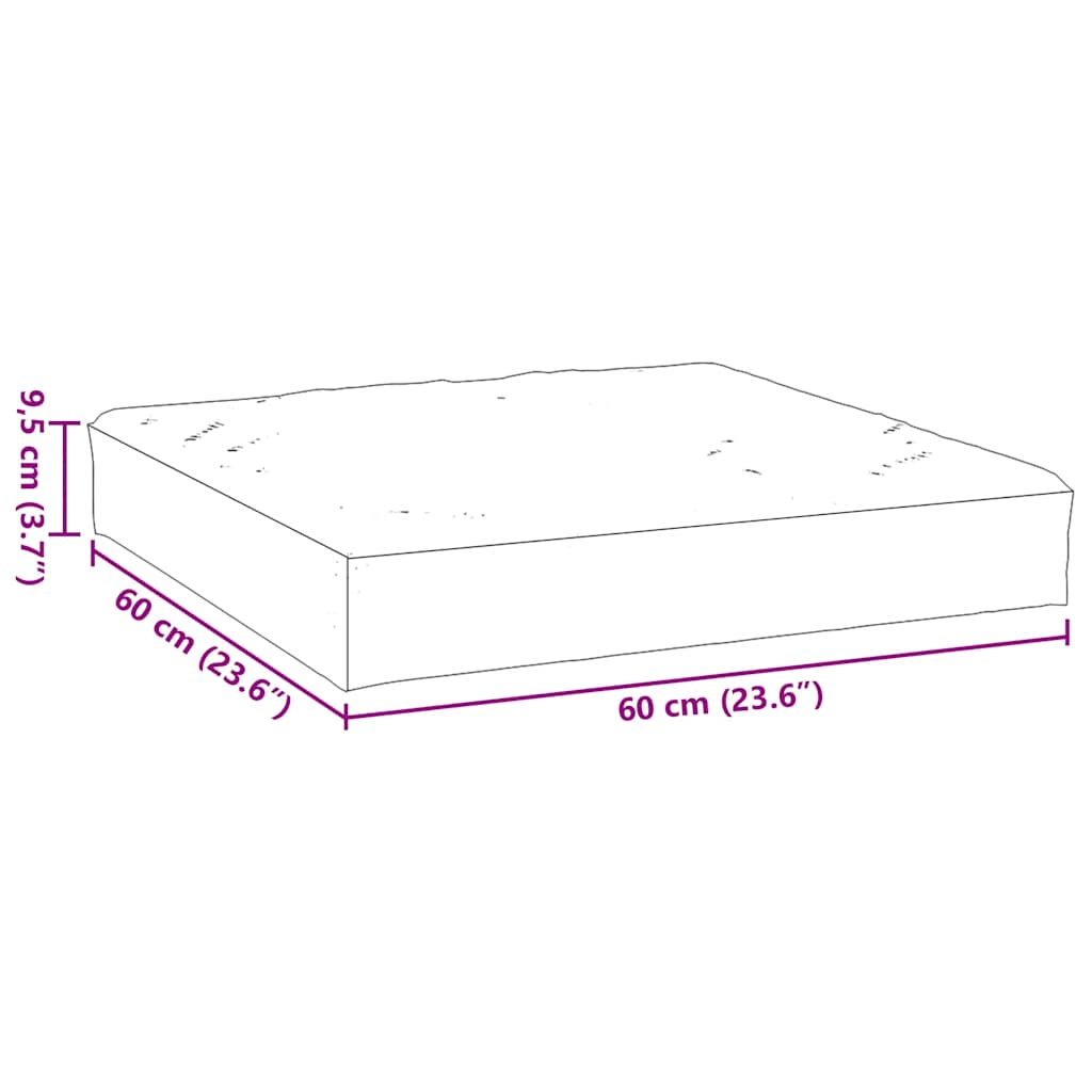 vidaXL Pernă de paleți, melanj gri deschis 60x60x9,5 cm material textil vidaXL Pernă de paleți, melanj gri deschis 60x60x9,5 cm material textil