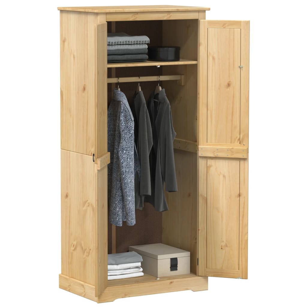 vidaXL Șifonier Corona, 76x50x170 cm, lemn masiv de pin vidaXL Șifonier Corona, 76x50x170 cm, lemn masiv de pin