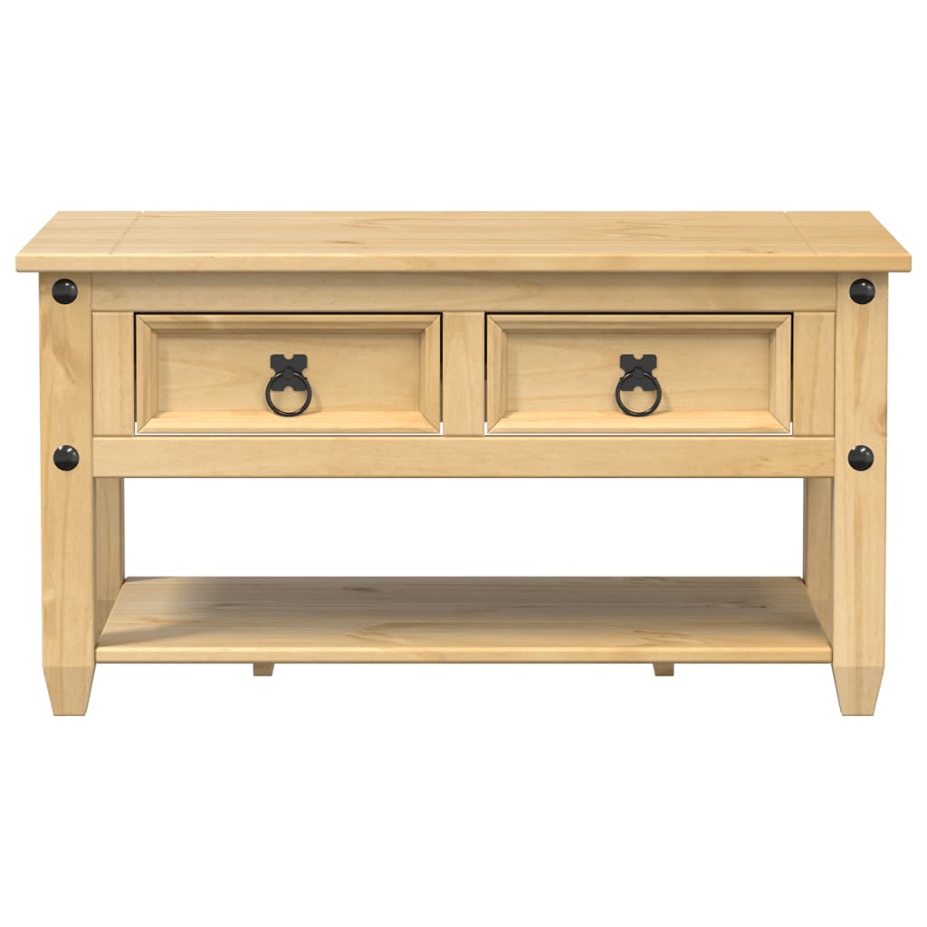 vidaXL Măsuță de cafea cu sertare Corona, 85x50x45 cm, lemn masiv pin
