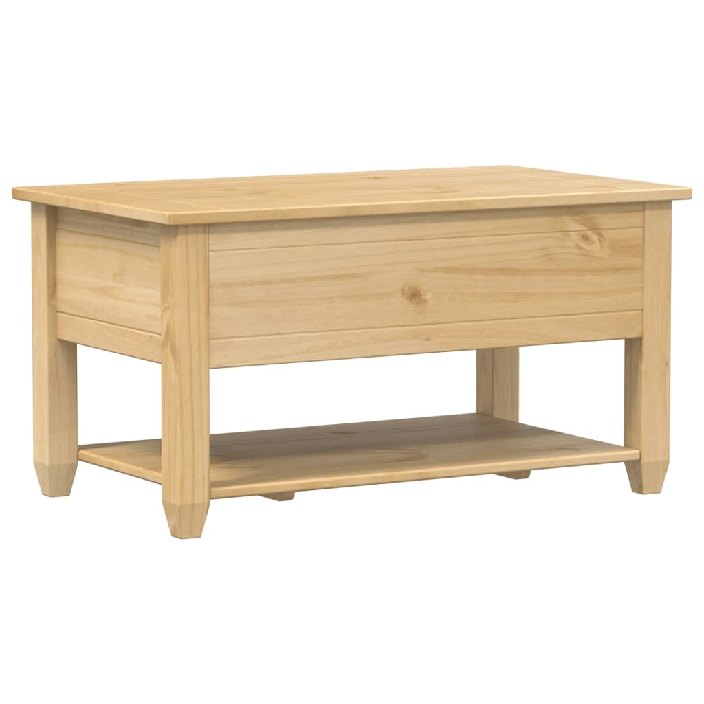 vidaXL Măsuță de cafea cu sertare Corona, 85x50x45 cm, lemn masiv pin