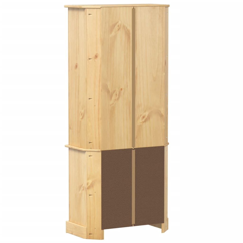 vidaXL Dulap înalt „Corona”, 74x38x170 cm, lemn masiv de pin vidaXL Dulap înalt „Corona”, 74x38x170 cm, lemn masiv de pin
