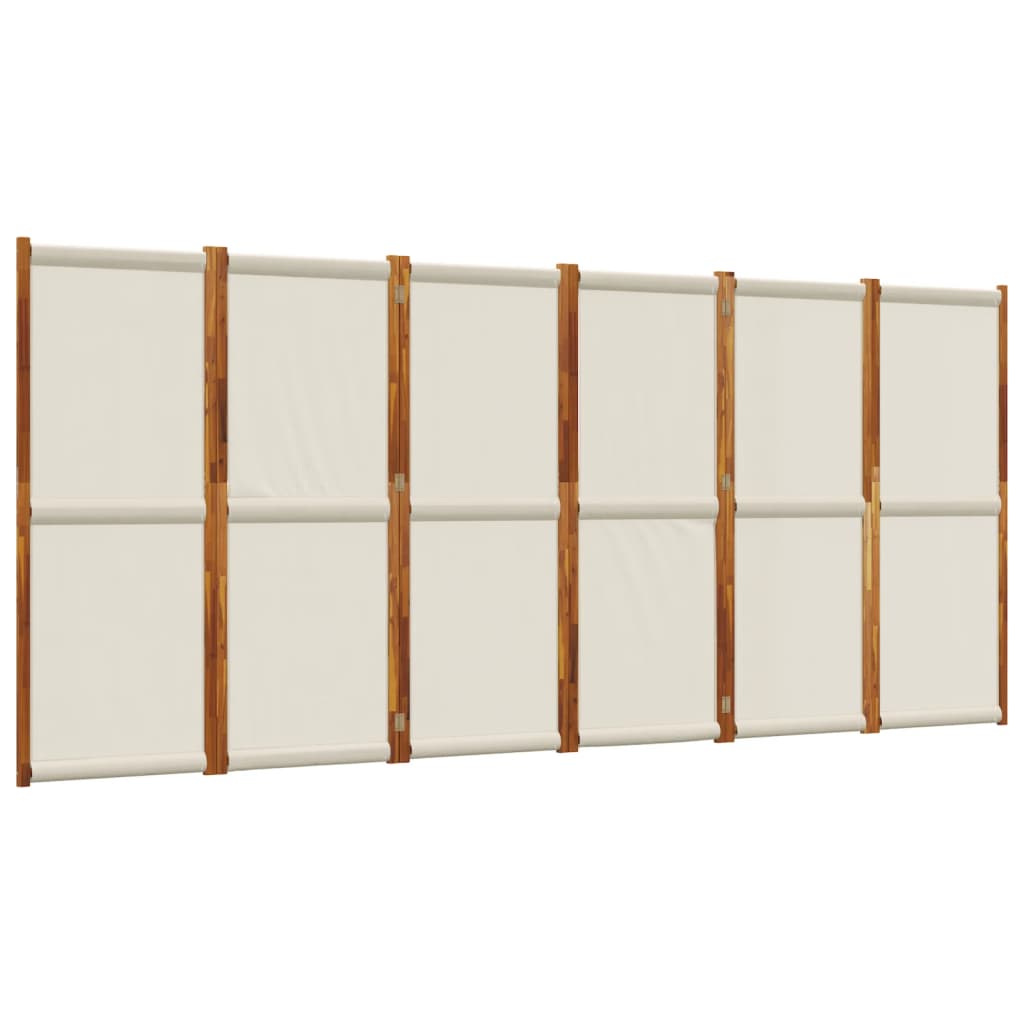 vidaXL Paravan de cameră cu 6 panouri, gri deschis, 420x180 cm