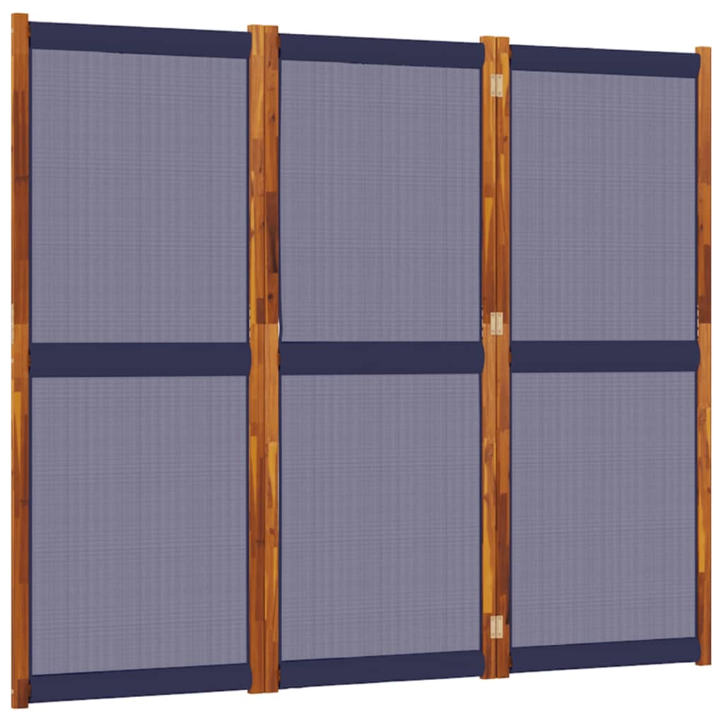 vidaXL Paravan de cameră cu 3 panouri, albastru închis, 210x180 cm vidaXL Paravan de cameră cu 3 panouri, albastru închis, 210x180 cm