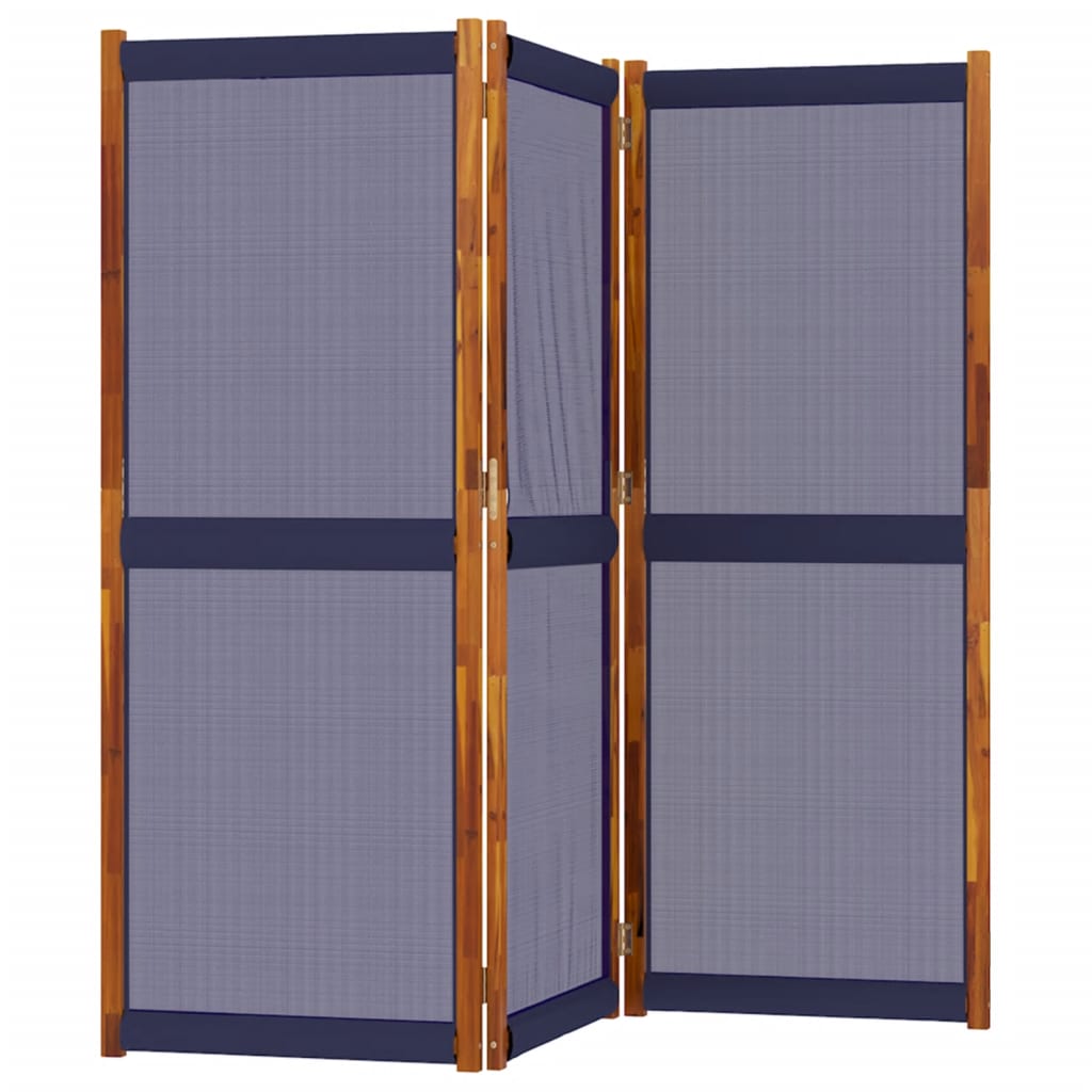 vidaXL Paravan de cameră cu 3 panouri, albastru închis, 210x180 cm vidaXL Paravan de cameră cu 3 panouri, albastru închis, 210x180 cm