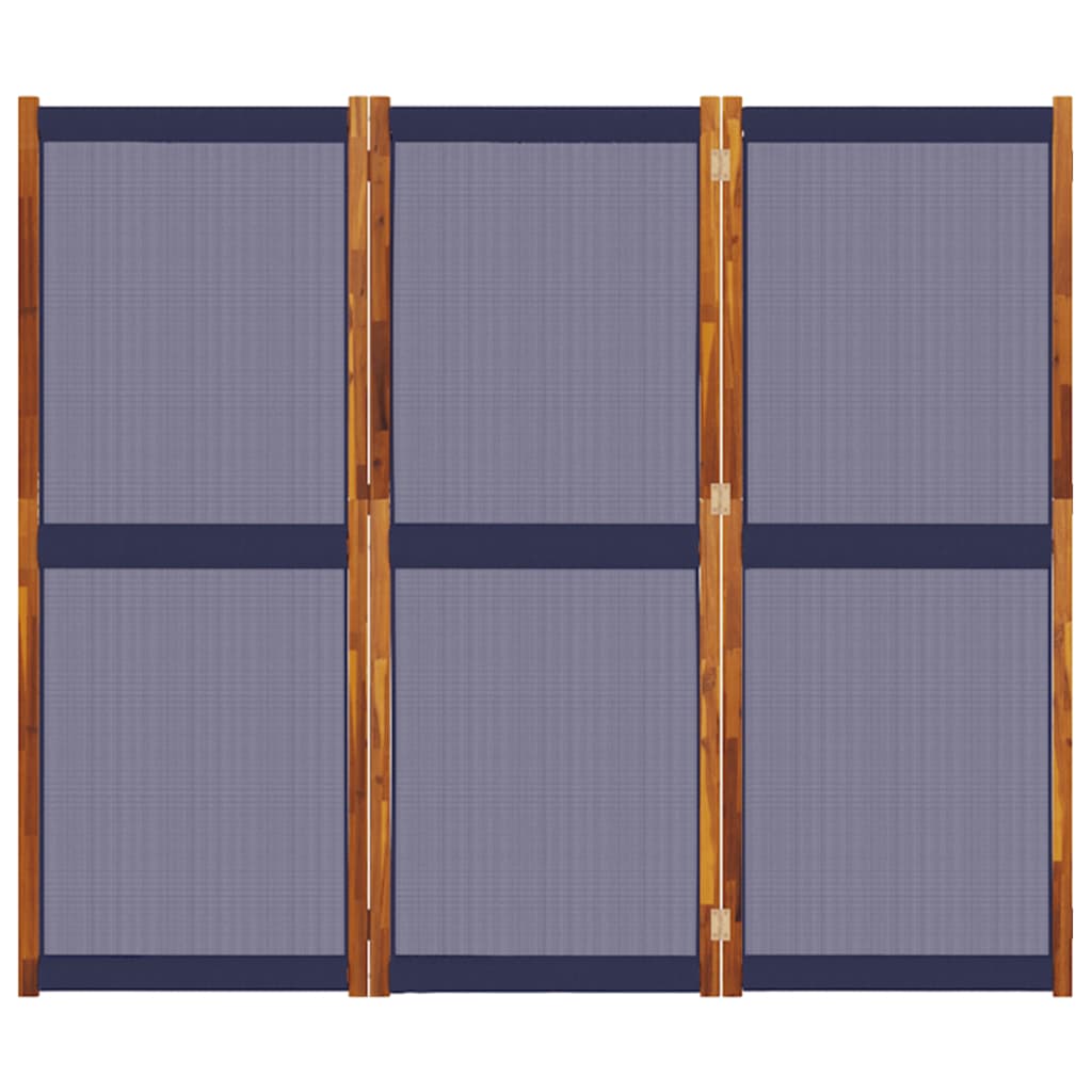 vidaXL Paravan de cameră cu 3 panouri, albastru închis, 210x180 cm vidaXL Paravan de cameră cu 3 panouri, albastru închis, 210x180 cm