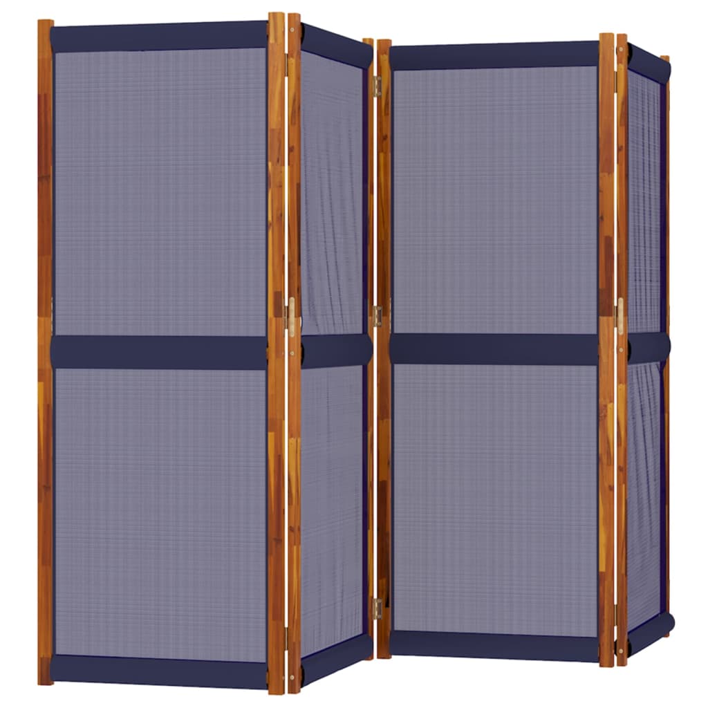 vidaXL Paravan de cameră cu 4 panouri, albastru închis, 280x180 cm vidaXL Paravan de cameră cu 4 panouri, albastru închis, 280x180 cm