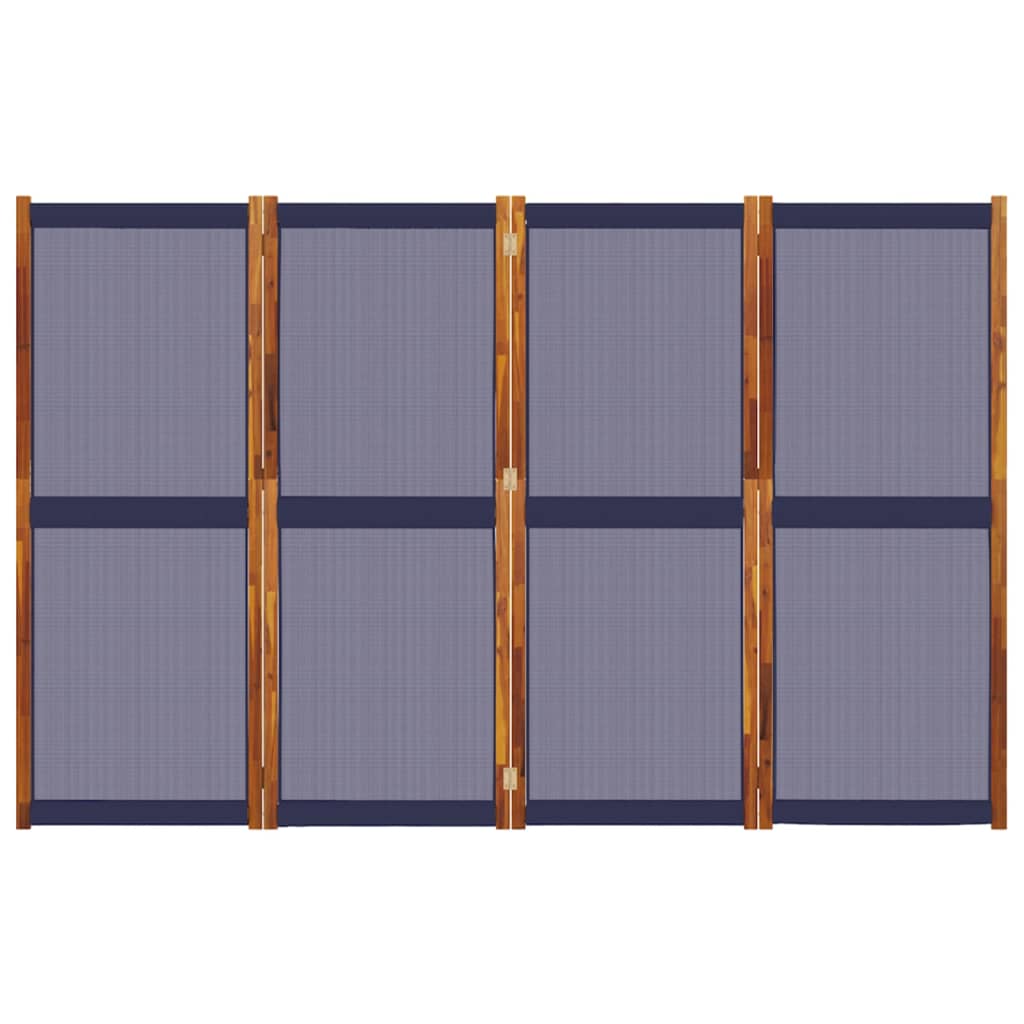 vidaXL Paravan de cameră cu 4 panouri, albastru închis, 280x180 cm vidaXL Paravan de cameră cu 4 panouri, albastru închis, 280x180 cm