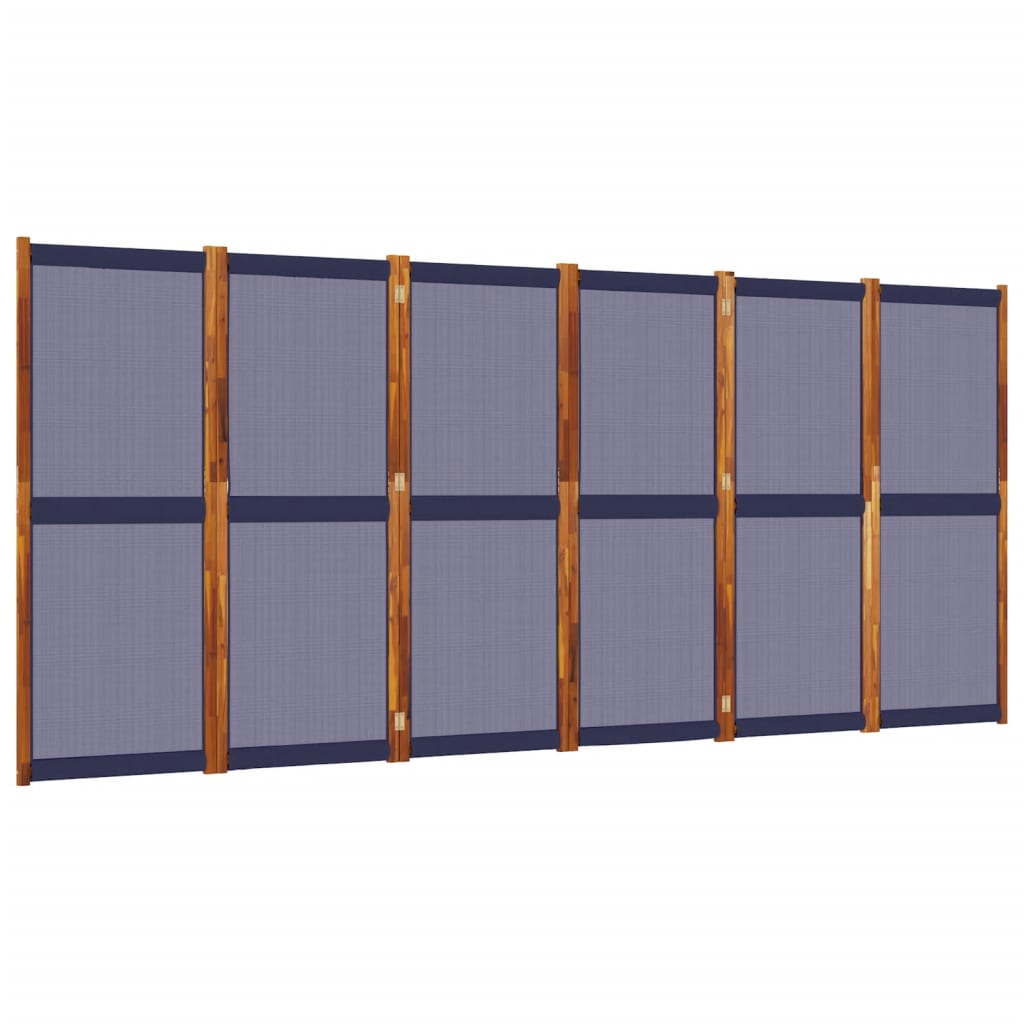 vidaXL Paravan de cameră cu 6 panouri, albastru închis, 420x180 cm vidaXL Paravan de cameră cu 6 panouri, albastru închis, 420x180 cm