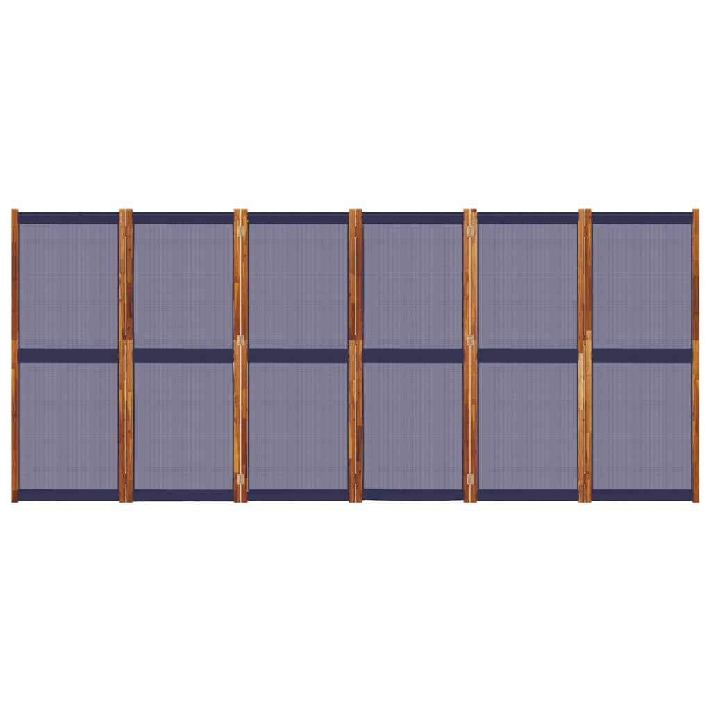 vidaXL Paravan de cameră cu 6 panouri, albastru închis, 420x180 cm vidaXL Paravan de cameră cu 6 panouri, albastru închis, 420x180 cm