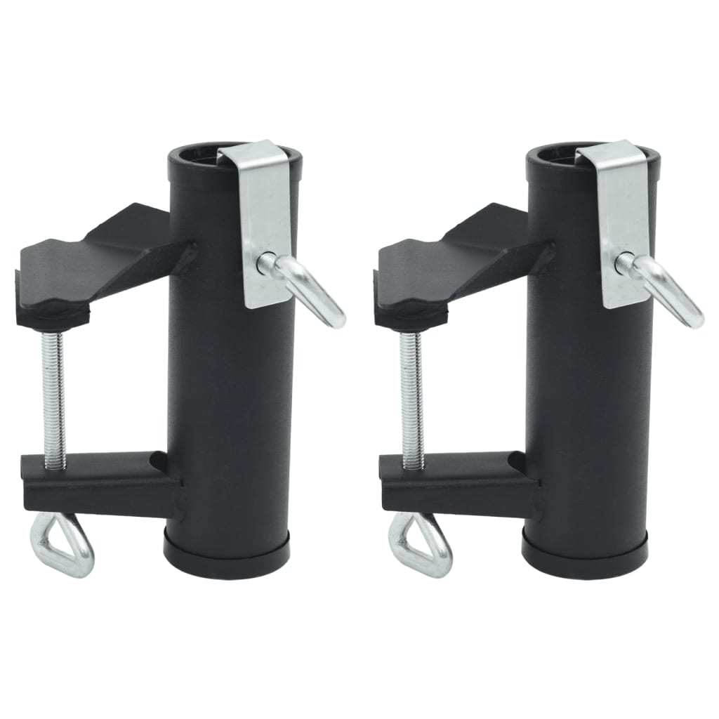 vidaXL Cleme umbrelă pentru balcon, 2 buc., 25-38 mm, oțel vidaXL Cleme umbrelă pentru balcon, 2 buc., 25-38 mm, oțel