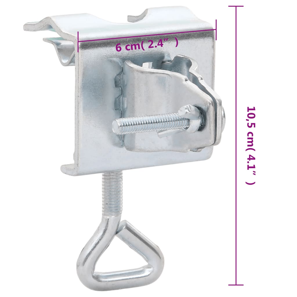 vidaXL Cleme umbrelă pentru balcon, 2 buc., 32 mm, oțel galvanizat vidaXL Cleme umbrelă pentru balcon, 2 buc., 32 mm, oțel galvanizat